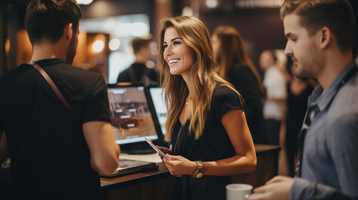 Personell i arbeid på restaurant